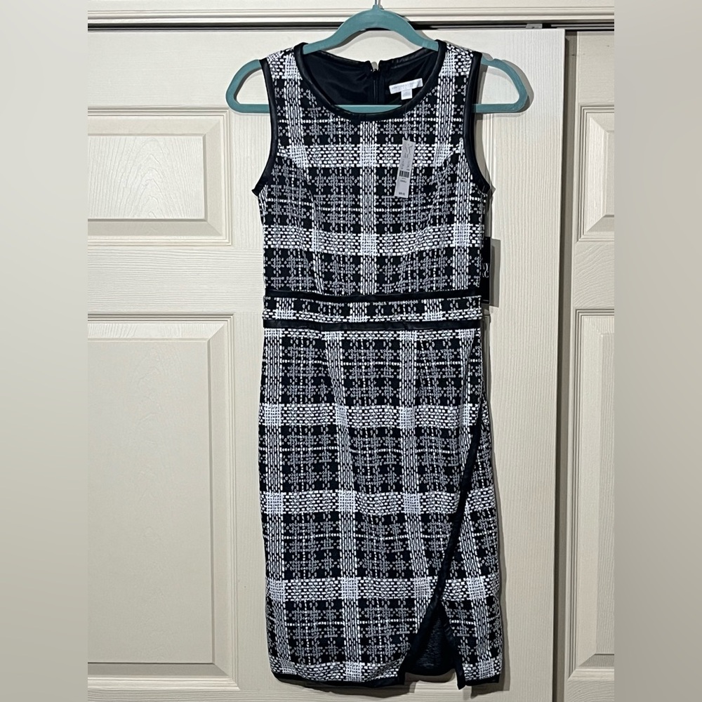 New York & Company Sleeveless Black & White Midi Dress.  Size-XS. New with Tags.
